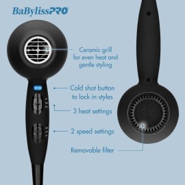 BaBylissPRO Hair Dryer, Ceramix Xtreme 2000-Watt Blow Dryer, Hair Styling Tools & Appliances, BX2000 BaBylissPRO Hair Dryer, Ceramix Xtreme 2000-Watt Blow Dryer, Hair Styling Tools & Appliances, BX2000