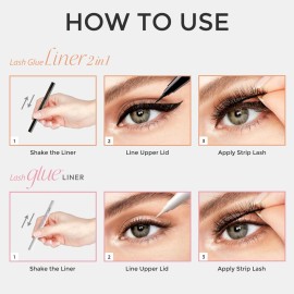 KISS Lash GLUEliner, 2-in-1 Felt-Tip Eyelash Adhesive and Eyeliner, Matte Finish, Foolproof Application, Easy Touch-Up, 0.03 Fl Oz.- Black, Packaging May Vary KISS Lash GLUEliner, 2-in-1 Felt-Tip Eyelash Adhesive and Eyeliner, Matte Finish, Foolproof Application, Easy Touch-Up, 0.03 Fl Oz.- Black, Packaging May Vary
