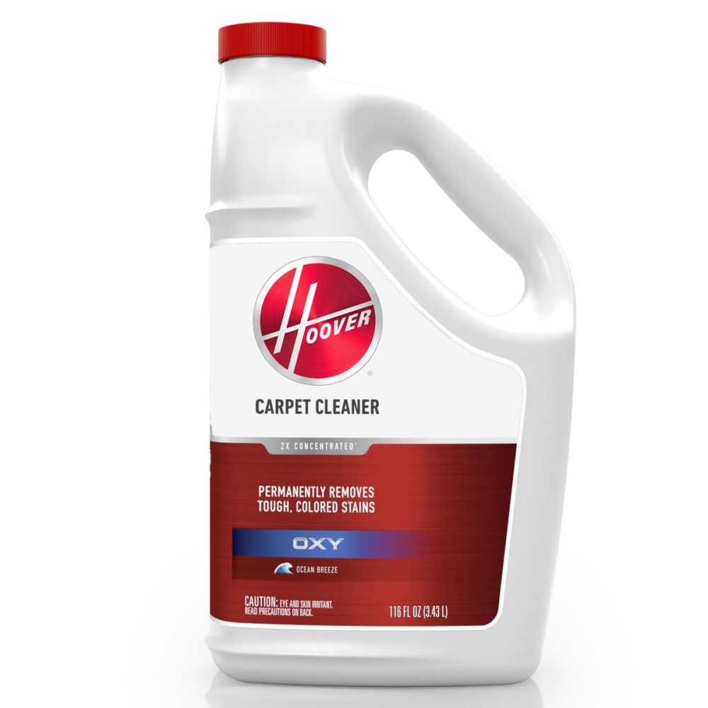 Hoover Oxy Carpet Cleaner Solution, 116 oz., Ocean Breeze Scent, Deep Cleaning Carpet Shampoo Solution, Removes Tough Colored Stains from Carpet and Upholstery, Pair with Hoover Carpet Cleaner Machine Hoover Oxy Carpet Cleaner Solution, 116 oz., Ocean Breeze Scent, Deep Cleaning Carpet Shampoo Solution, Removes Tough Colored Stains from Carpet and Upholstery, Pair with Hoover Carpet Cleaner Machine