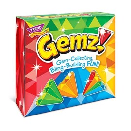 Gemz! Three Corner Card Game - Lose a Turn, Swap & Lose Cards, Wild Cards, Family-Friendly Fast Playing, 3 Cards to Start - Try to Collect 6 Gemz Cards of Same Color, 2-4 Players, Ages 4 and Up