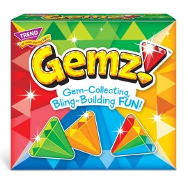 Gemz! Three Corner Card Game - Lose a Turn, Swap & Lose Cards, Wild Cards, Family-Friendly Fast Playing, 3 Cards to Start - Try to Collect 6 Gemz Cards of Same Color, 2-4 Players, Ages 4 and Up