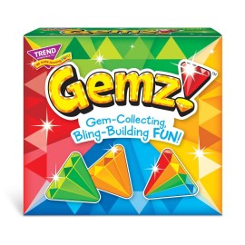 Gemz! Three Corner Card Game - Lose a Turn, Swap & Lose Cards, Wild Cards, Family-Friendly Fast Playing, 3 Cards to Start - Try to Collect 6 Gemz Cards of Same Color, 2-4 Players, Ages 4 and Up