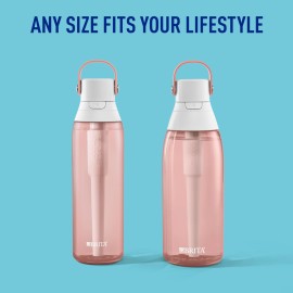 Brita Hard-Sided Plastic Premium Filtering Water Bottle, BPA-Free, Reusable, Replaces 300 Plastic Water Bottles, Filter Lasts 2 Months or 40 Gallons, Includes 1 Filter, Blush - 26 oz. Brita Hard-Sided Plastic Premium Filtering Water Bottle, BPA-Free, Reusable, Replaces 300 Plastic Water Bottles, Filter Lasts 2 Months or 40 Gallons, Includes 1 Filter, Blush - 26 oz.