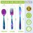 12 Piece Stainless Steel Kids Silverware Set - Child and Toddler Safe Flatware - Kids Utensil Set - Metal Kids Cutlery Set Includes 4 Small Kids Spoons, 4 Forks & 4 Knives - UV Rainbow