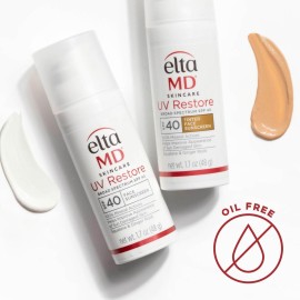 EltaMD UV Restore Tinted Sunscreen for Face SPF 40, Tinted Mineral Sunscreen for Sun Damaged Skin Repair Face, Anti Aging Zinc Oxide Moisturizer Formula, 1.7 oz EltaMD UV Restore Tinted Sunscreen for Face SPF 40, Tinted Mineral Sunscreen for Sun Damaged Skin Repair Face, Anti Aging Zinc Oxide Moisturizer Formula, 1.7 oz