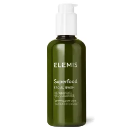 ELEMIS Superfood Facial Wash, 200ml - Revitalizing Daily Prebiotic Gel Wash, Gently Cleanse, Nourish & Balance Skin for Glowing Complexion, Hydrating Facial Cleanser to Remove Grime