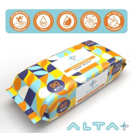 Alta + Antibacterial Hand Wipes 90 Wipes (3) Packs Alta + Antibacterial Hand Wipes 90 Wipes (3) Packs