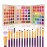UCANBE Makeup Eyeshadow Palette + 15Pcs Brush Set, Pigmented 86 Colors Make Up Pallet with Brushes, Matte Shimmer Glitter Palettes Valentine\'s Gift Kit, Eye Shadow Highlighter Contour Blush Beauty Kit