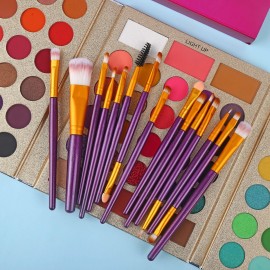 UCANBE Makeup Eyeshadow Palette + 15Pcs Brush Set, Pigmented 86 Colors Make Up Pallet with Brushes, Matte Shimmer Glitter Palettes Valentine\'s Gift Kit, Eye Shadow Highlighter Contour Blush Beauty Kit