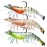 TRUSCEND Pre-Rigged Fishing Jigs, 1:50 Super Durable TPE Bass Fishing Lures, Well-Made Lifelike Soft Shrimp Swimbait, Weedless MarshSwamp Fishing Lure for Trout Crappie Walleye, Keep Separately!