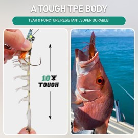 TRUSCEND Pre-Rigged Fishing Jigs, 1:50 Super Durable TPE Bass Fishing Lures, Well-Made Lifelike Soft Shrimp Swimbait, Weedless MarshSwamp Fishing Lure for Trout Crappie Walleye, Keep Separately! TRUSCEND Pre-Rigged Fishing Jigs, 1:50 Super Durable TPE Bass Fishing Lures, Well-Made Lifelike Soft Shrimp Swimbait, Weedless MarshSwamp Fishing Lure for Trout Crappie Walleye, Keep Separately!