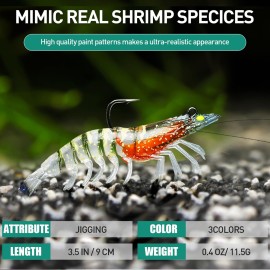 TRUSCEND Pre-Rigged Fishing Jigs, 1:50 Super Durable TPE Bass Fishing Lures, Well-Made Lifelike Soft Shrimp Swimbait, Weedless MarshSwamp Fishing Lure for Trout Crappie Walleye, Keep Separately! TRUSCEND Pre-Rigged Fishing Jigs, 1:50 Super Durable TPE Bass Fishing Lures, Well-Made Lifelike Soft Shrimp Swimbait, Weedless MarshSwamp Fishing Lure for Trout Crappie Walleye, Keep Separately!