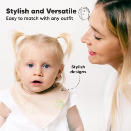 8-Pack Organic Baby Bandana Bibs for Girls - Super Absorbent Triangle Baby Bibs for Drooling and Teething Infant, 100% Cotton Extra Soft for Newborn, Infant 0-36 Months (Muted Pastel) 8-Pack Organic Baby Bandana Bibs for Girls - Super Absorbent Triangle Baby Bibs for Drooling and Teething Infant, 100% Cotton Extra Soft for Newborn, Infant 0-36 Months (Muted Pastel)