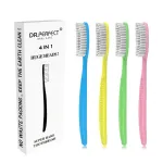 DR PEFECT Extra Hard & Firm Toothbrush Large Long Head Whitening Teeth Pack of 4