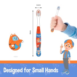 Brush Buddies Blippi Kids Toothbrushes, Manual Toothbrushes for Kids, Toothbrush for Toddlers 2-4 Years, Blippi Childrens Toothbrush, Soft Toothbrushes, 6PK Brush Buddies Blippi Kids Toothbrushes, Manual Toothbrushes for Kids, Toothbrush for Toddlers 2-4 Years, Blippi Childrens Toothbrush, Soft Toothbrushes, 6PK