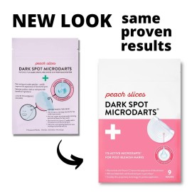 Peach Slices Dark Spot MicroDarts | For Dark Spots, Post-Blemish Redness | Self-Dissolving | Niacinamide, Vitamin C, Hyaluronic Acid, and Cica | Vegan | Cruelty Free | 9 Patches Peach Slices Dark Spot MicroDarts | For Dark Spots, Post-Blemish Redness | Self-Dissolving | Niacinamide, Vitamin C, Hyaluronic Acid, and Cica | Vegan | Cruelty Free | 9 Patches