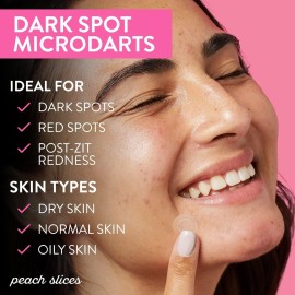 Peach Slices Dark Spot MicroDarts | For Dark Spots, Post-Blemish Redness | Self-Dissolving | Niacinamide, Vitamin C, Hyaluronic Acid, and Cica | Vegan | Cruelty Free | 9 Patches Peach Slices Dark Spot MicroDarts | For Dark Spots, Post-Blemish Redness | Self-Dissolving | Niacinamide, Vitamin C, Hyaluronic Acid, and Cica | Vegan | Cruelty Free | 9 Patches
