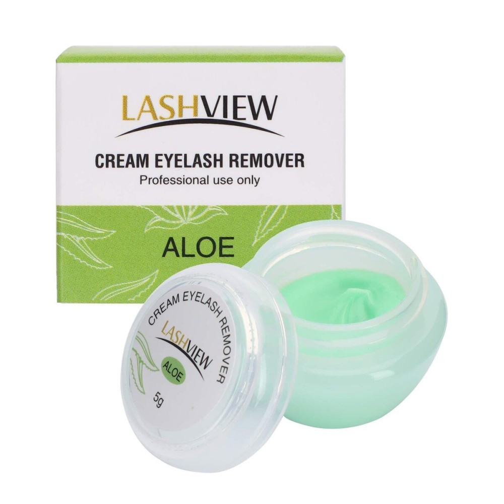 LASHVIEW Eyelash Extension Remover Cream, Light Aloe Flavor Cream,Eyelash Adhesive Remover, Professional Eyelash Extensions Remover for Salon,5g LASHVIEW Eyelash Extension Remover Cream, Light Aloe Flavor Cream,Eyelash Adhesive Remover, Professional Eyelash Extensions Remover for Salon,5g
