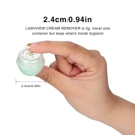 LASHVIEW Eyelash Extension Remover Cream, Light Aloe Flavor Cream,Eyelash Adhesive Remover, Professional Eyelash Extensions Remover for Salon,5g LASHVIEW Eyelash Extension Remover Cream, Light Aloe Flavor Cream,Eyelash Adhesive Remover, Professional Eyelash Extensions Remover for Salon,5g