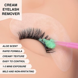 LASHVIEW Eyelash Extension Remover Cream, Light Aloe Flavor Cream,Eyelash Adhesive Remover, Professional Eyelash Extensions Remover for Salon,5g LASHVIEW Eyelash Extension Remover Cream, Light Aloe Flavor Cream,Eyelash Adhesive Remover, Professional Eyelash Extensions Remover for Salon,5g