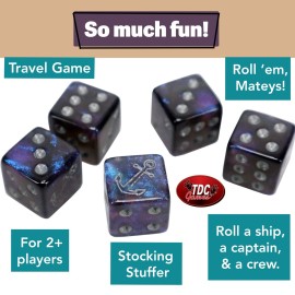 TDC Games Ship Captain Crew Dice Game, Great for Party Favors, Family and Travel Games, Dice Game for Adults TDC Games Ship Captain Crew Dice Game, Great for Party Favors, Family and Travel Games, Dice Game for Adults