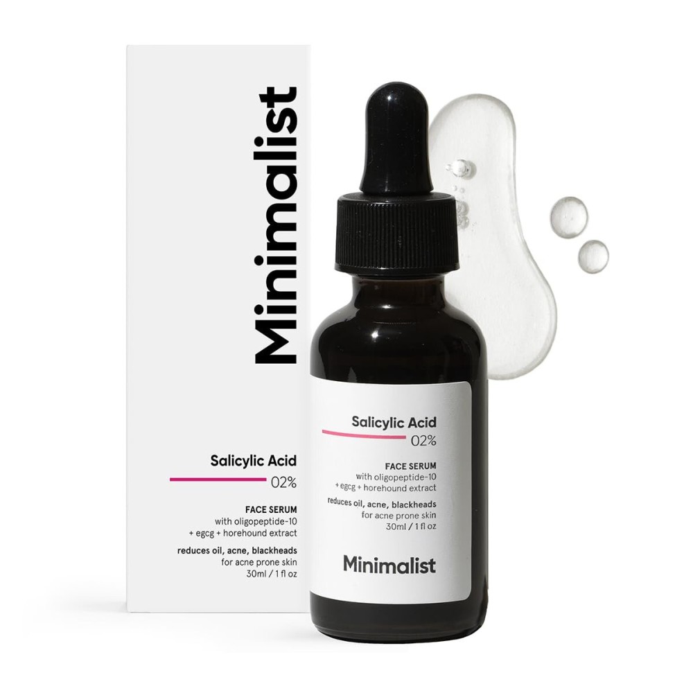Minimalist 2% Salicylic Acid Serum For Acne, Blackhead & Open Pores | Reduces Excess Oil & Bumpy Texture | BHA Liquid Exfoliant for Acne Prone & Oily Skin | For Women & Men | 1 Fl Oz/30ml Minimalist 2% Salicylic Acid Serum For Acne, Blackhead & Open Pores | Reduces Excess Oil & Bumpy Texture | BHA Liquid Exfoliant for Acne Prone & Oily Skin | For Women & Men | 1 Fl Oz/30ml