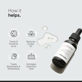 Minimalist 2% Salicylic Acid Serum For Acne, Blackhead & Open Pores | Reduces Excess Oil & Bumpy Texture | BHA Liquid Exfoliant for Acne Prone & Oily Skin | For Women & Men | 1 Fl Oz/30ml Minimalist 2% Salicylic Acid Serum For Acne, Blackhead & Open Pores | Reduces Excess Oil & Bumpy Texture | BHA Liquid Exfoliant for Acne Prone & Oily Skin | For Women & Men | 1 Fl Oz/30ml