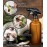 LiBa Amber Glass Spray Bottles 2 Pack, 16 oz Refillable Empty Spray Bottle for Cleaning, Essential Oils, Hair, Plants, Adjustable Nozzle for Squirt and Mist, Bleach/Vinegar/Rubbing Alcohol Safe