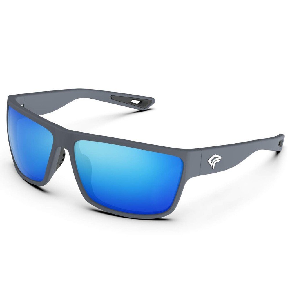 TOREGE Polarized Sports Sunglasses for Men and Women Cycling Running Golf Fishing Sunglasses TR26 (Matte Grey Frame & Ice Blue Lens) TOREGE Polarized Sports Sunglasses for Men and Women Cycling Running Golf Fishing Sunglasses TR26 (Matte Grey Frame & Ice Blue Lens)