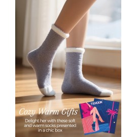 TEHOOK Fuzzy Socks for Women, 6 Pairs Warm Soft Fluffy Thick Cozy Plush Winter Socks for Gifts & Stocking Stuffers TEHOOK Fuzzy Socks for Women, 6 Pairs Warm Soft Fluffy Thick Cozy Plush Winter Socks for Gifts & Stocking Stuffers