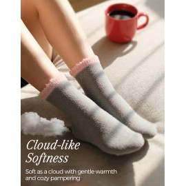 TEHOOK Fuzzy Socks for Women, 6 Pairs Warm Soft Fluffy Thick Cozy Plush Winter Socks for Gifts & Stocking Stuffers TEHOOK Fuzzy Socks for Women, 6 Pairs Warm Soft Fluffy Thick Cozy Plush Winter Socks for Gifts & Stocking Stuffers