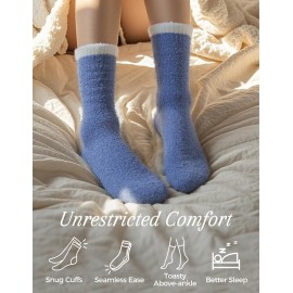 TEHOOK Fuzzy Socks for Women, 6 Pairs Warm Soft Fluffy Thick Cozy Plush Winter Socks for Gifts & Stocking Stuffers TEHOOK Fuzzy Socks for Women, 6 Pairs Warm Soft Fluffy Thick Cozy Plush Winter Socks for Gifts & Stocking Stuffers