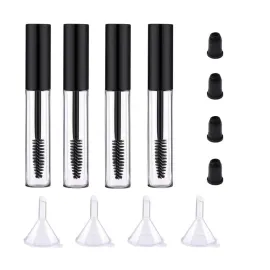 4 Pack Empty Mascara Tube with Eyelash Wand, ForSewian10ml Premium Eyelash Cream Container Bottle with Mini Funnels and Leak Stoppers (black) 4 Pack Empty Mascara Tube with Eyelash Wand, ForSewian10ml Premium Eyelash Cream Container Bottle with Mini Funnels and Leak Stoppers (black)