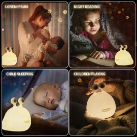 MUID Original Authentic Slug Night Light with Touch Sensor for Bedroom, Nursery Squishy Silicone Soft Night Light for Breastfeeding, Cute Animal Bedside Lamp for Baby Kids Teens MUID Original Authentic Slug Night Light with Touch Sensor for Bedroom, Nursery Squishy Silicone Soft Night Light for Breastfeeding, Cute Animal Bedside Lamp for Baby Kids Teens