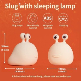 MUID Original Authentic Slug Night Light with Touch Sensor for Bedroom, Nursery Squishy Silicone Soft Night Light for Breastfeeding, Cute Animal Bedside Lamp for Baby Kids Teens MUID Original Authentic Slug Night Light with Touch Sensor for Bedroom, Nursery Squishy Silicone Soft Night Light for Breastfeeding, Cute Animal Bedside Lamp for Baby Kids Teens