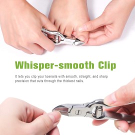 BEZOX Heavy Duty Podiatrist Toenail Clippers for Thick and Ingrown Nails, Stainless Steel Toe Nail Clipper, Pordiatry Ingrwon Toenail Tools - Silver BEZOX Heavy Duty Podiatrist Toenail Clippers for Thick and Ingrown Nails, Stainless Steel Toe Nail Clipper, Pordiatry Ingrwon Toenail Tools - Silver