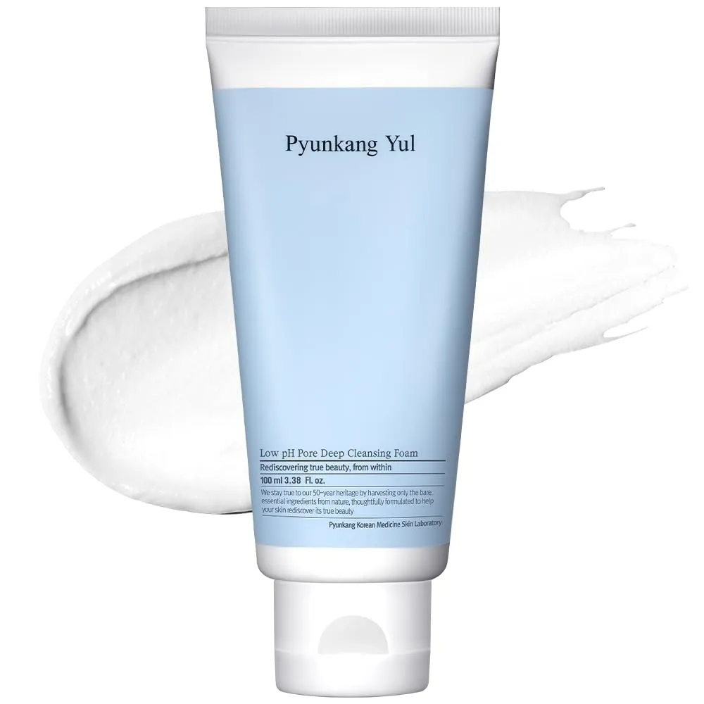 Pyunkang Yul [PKY] Low pH Pore Deep Cleansing Foam, Pore Cleanser with Fluffy Microbubbles, AHA, Witch Hazel, Zero Irritation, Korean Skincare (3.38 Fl. Oz, 100ml)