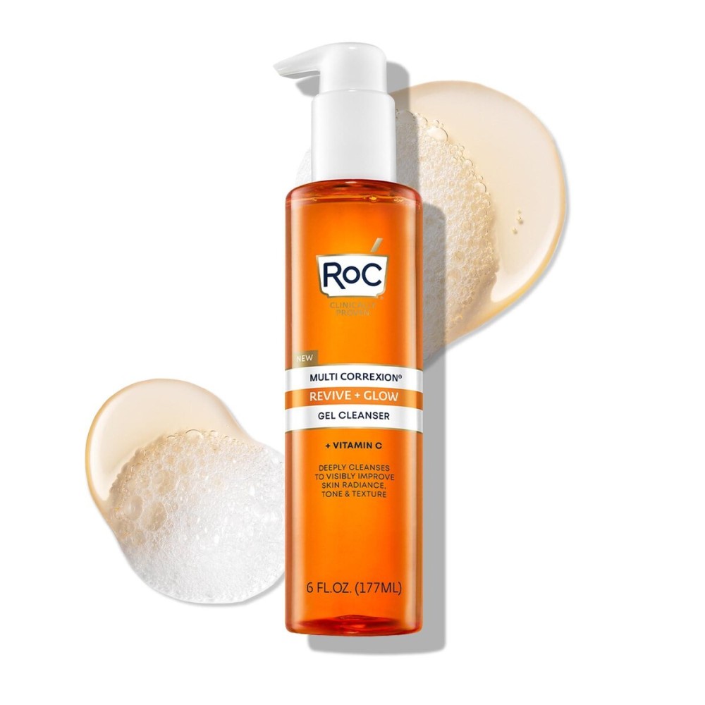 RoC Multi Correxion Revive + Glow Gel Facial Cleanser With Vitamin C, & Glycolic Acid, Paraben-Free, Sulfate-Free Skin Care, 6 Ounces RoC Multi Correxion Revive + Glow Gel Facial Cleanser With Vitamin C, & Glycolic Acid, Paraben-Free, Sulfate-Free Skin Care, 6 Ounces