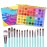 UCANBE 54 Colors Splashy Candies Eyeshadow Palette + 15pcs Makeup Brush Set, Highly Pigment Matte Metallic Shimmer Glitter Eye Shadow Bright Color Long Lasting Waterproof Easy Blending Make Up Pallet
