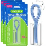 VINSULLA Floss Threaders for Braces, Bridges, and Implants (50 Count (Pack of 3))
