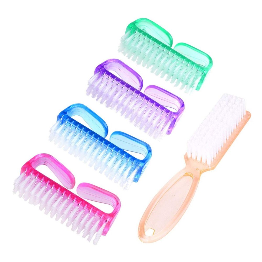 Handle Grip Nail Brush, Hand Fingernail Scrub Cleaning Brushes for Toes and Nails Cleaner, Pedicure Scrubbing tool kit for Men and Women 5 Pack (Multicolor) Handle Grip Nail Brush, Hand Fingernail Scrub Cleaning Brushes for Toes and Nails Cleaner, Pedicure Scrubbing tool kit for Men and Women 5 Pack (Multicolor)