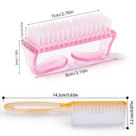 Handle Grip Nail Brush, Hand Fingernail Scrub Cleaning Brushes for Toes and Nails Cleaner, Pedicure Scrubbing tool kit for Men and Women 5 Pack (Multicolor) Handle Grip Nail Brush, Hand Fingernail Scrub Cleaning Brushes for Toes and Nails Cleaner, Pedicure Scrubbing tool kit for Men and Women 5 Pack (Multicolor)