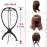 Ruiwen hair 2PCS Wig Stand, Wig Head, Travel Wig Stand for Styling Collapsible Wig Stand Portable Wig Stand Wig Holder 13.8 Inch Wig Stands for Women Multiple Wigs