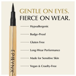 EPILYNX Waterproof Eyeliner - Smudge-Proof Liquid Eyeliner Pen with Precision Tip for Smooth, Long-Lasting Application - Vegan, Hypoallergenic & Gluten-Free Eye Liner - 2mL Green