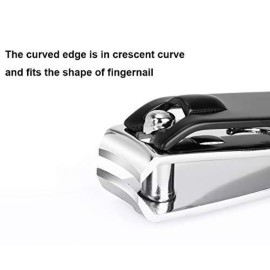 ICEYLI Large Nail Clippers Set,2 Pcs Premium Stainless Steel Fingernail & Toenail Clippers Curved Blade with Sharp and Sturdy Blade