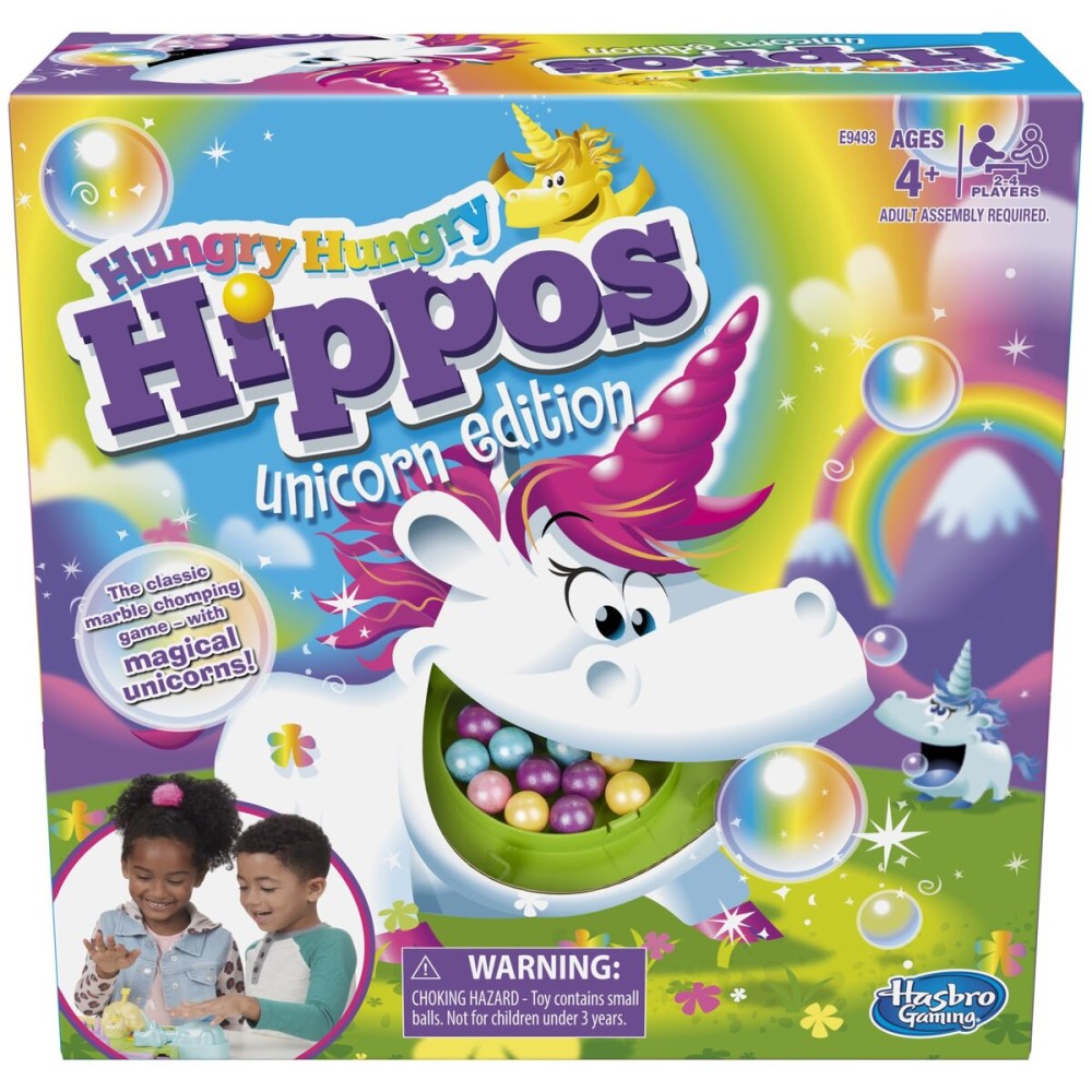 Hasbro Gaming Hungry Hippos Unicorn Edition Pre-School Board Game for Kids Ages 4 and Up; 2-4 Players (Amazon Exclusive) Hasbro Gaming Hungry Hippos Unicorn Edition Pre-School Board Game for Kids Ages 4 and Up; 2-4 Players (Amazon Exclusive)