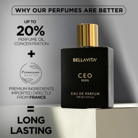 BellaVita Luxury CEO Man Perfume for Men (3.38 fl.oz) | Long-Lasting Men\'s Perfume with Lemon, Lavender, Tonka & Agarwood Fragrance for Man | CEO Parfum for Men | Vegan & Cruelty-Free Fragrance BellaVita Luxury CEO Man Perfume for Men (3.38 fl.oz) | Long-Lasting Men\'s Perfume with Lemon, Lavender, Tonka & Agarwood Fragrance for Man | CEO Parfum for Men | Vegan & Cruelty-Free Fragrance