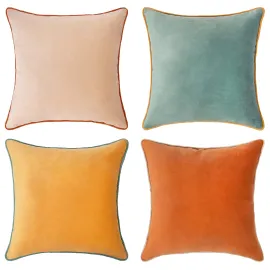 MONDAY MOOSE Decorative Throw Pillow Covers Cushion Cases, Set of 4 Soft Velvet Modern Double-Sided Designs, Mix and Match for Home Decor, Pillow Inserts Not Included (18x18 inch, Orange/Teal) MONDAY MOOSE Decorative Throw Pillow Covers Cushion Cases, Set of 4 Soft Velvet Modern Double-Sided Designs, Mix and Match for Home Decor, Pillow Inserts Not Included (18x18 inch, Orange/Teal)