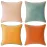 MONDAY MOOSE Decorative Throw Pillow Covers Cushion Cases, Set of 4 Soft Velvet Modern Double-Sided Designs, Mix and Match for Home Decor, Pillow Inserts Not Included (18x18 inch, Orange/Teal)