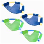 SwimWays Mesh Floating Pool Chair Noodle Slings (4 Pack), Swimming Pool Accessories & Water Toys, Pool Noodle Not Included